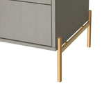 Jasper Nightstand in Grey Gloss 51352 Manhattan Comfort