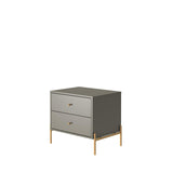 Jasper Nightstand in Grey Gloss 51352 Manhattan Comfort