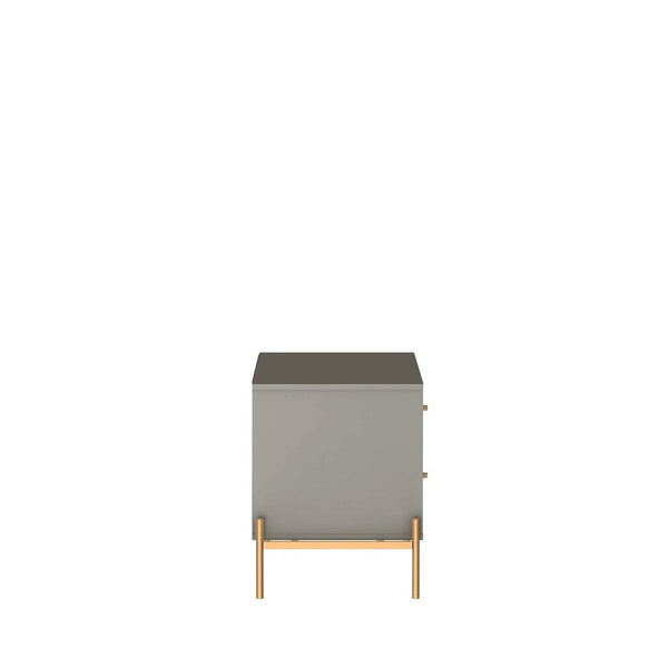Jasper Nightstand in Grey Gloss 51352 Manhattan Comfort