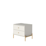 Jasper Nightstand in Off White Matte 51353 Manhattan Comfort