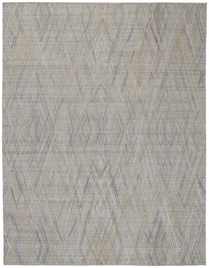 HomeRoots 4' Elevate Your Space with a Hand-Woven Gray and Ivory Abstract Area Rug for Modern Decor Comfort 4' X 6' 513535