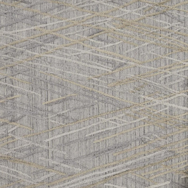 HomeRoots 4' Elevate Your Space with a Hand-Woven Gray and Ivory Abstract Area Rug for Modern Decor Comfort 4' X 6' 513535