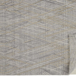 HomeRoots 4' Elevate Your Space with a Hand-Woven Gray and Ivory Abstract Area Rug for Modern Decor Comfort 4' X 6' 513535