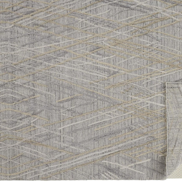 HomeRoots 4' Elevate Your Space with a Hand-Woven Gray and Ivory Abstract Area Rug for Modern Decor Comfort 4' X 6' 513535