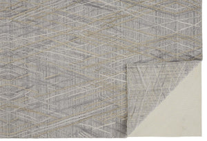 HomeRoots 4' Elevate Your Space with a Hand-Woven Gray and Ivory Abstract Area Rug for Modern Decor Comfort 10' X 14' 513539