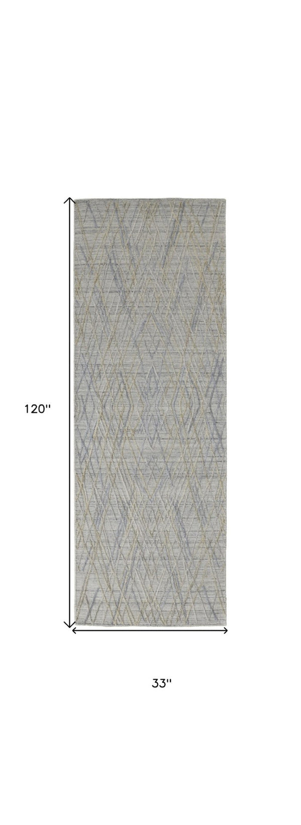 HomeRoots 4' Elevate Your Space with a Hand-Woven Gray and Ivory Abstract Area Rug for Modern Decor Comfort 10' Runner 513540