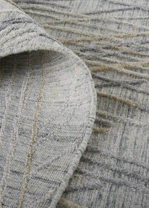 HomeRoots 4' Elevate Your Space with a Hand-Woven Gray and Ivory Abstract Area Rug for Modern Decor Comfort 8' Runner 513541