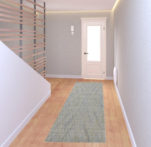 HomeRoots 4' Elevate Your Space with a Hand-Woven Gray and Ivory Abstract Area Rug for Modern Decor Comfort 8' Runner 513541