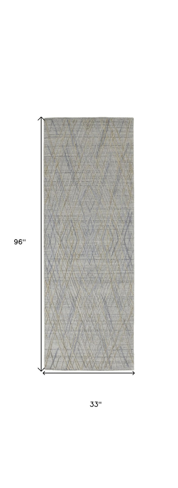 HomeRoots 4' Elevate Your Space with a Hand-Woven Gray and Ivory Abstract Area Rug for Modern Decor Comfort 8' Runner 513541