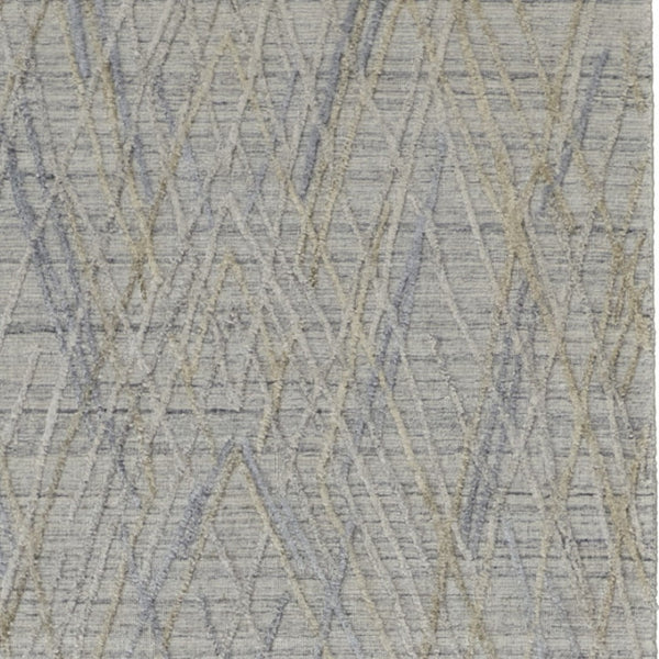 HomeRoots 4' Elevate Your Space with a Hand-Woven Gray and Ivory Abstract Area Rug for Modern Decor Comfort 8' Runner 513541