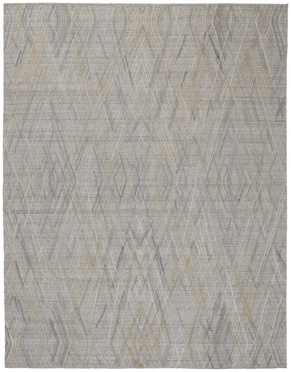 HomeRoots 4' Elevate Your Space with a Hand-Woven Gray and Ivory Abstract Area Rug for Modern Decor Comfort 2' X 3' 513543