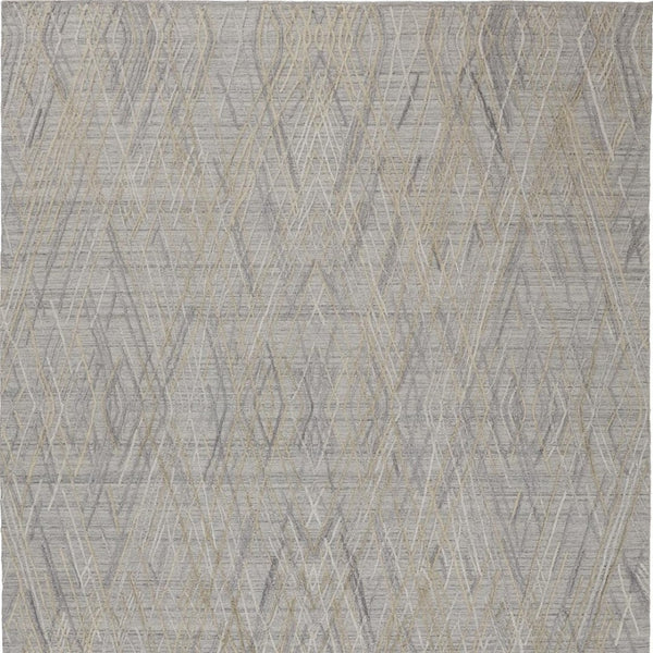 HomeRoots 4' Elevate Your Space with a Hand-Woven Gray and Ivory Abstract Area Rug for Modern Decor Comfort 2' X 3' 513543