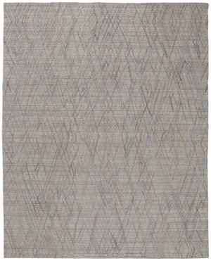 HomeRoots 4' Elevate Your Space with a Hand-Woven Gray and Ivory Abstract Area Rug for Modern Decor Comfort 5' X 8' 513545