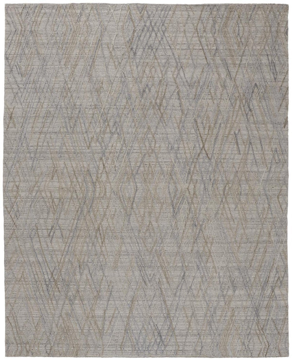 HomeRoots 4' Elevate Your Space with a Hand-Woven Gray and Ivory Abstract Area Rug for Modern Decor Comfort 5' X 8' 513545