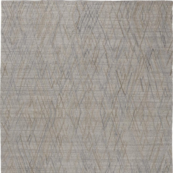 HomeRoots 4' Elevate Your Space with a Hand-Woven Gray and Ivory Abstract Area Rug for Modern Decor Comfort 10' X 14' 513548