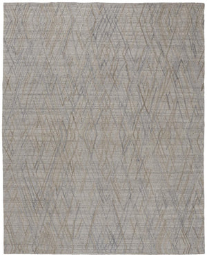 HomeRoots 4' Elevate Your Space with a Hand-Woven Gray and Ivory Abstract Area Rug for Modern Decor Comfort 12' X 15' 513551