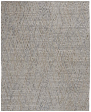 HomeRoots 4' Elevate Your Space with a Hand-Woven Gray and Ivory Abstract Area Rug for Modern Decor Comfort 12' X 15' 513551