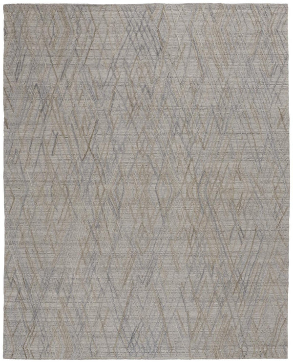 HomeRoots 4' Elevate Your Space with a Hand-Woven Gray and Ivory Abstract Area Rug for Modern Decor Comfort 12' X 15' 513551