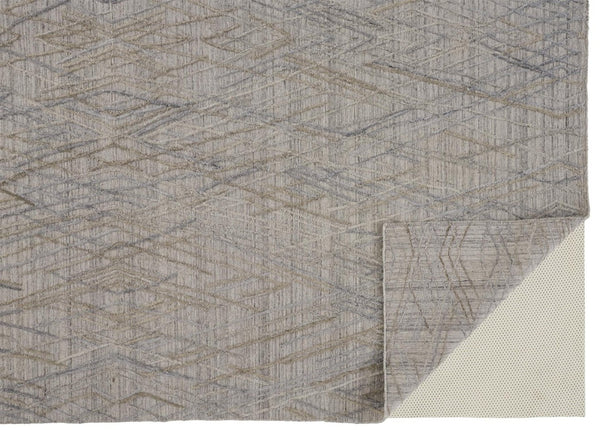 HomeRoots 4' Elevate Your Space with a Hand-Woven Gray and Ivory Abstract Area Rug for Modern Decor Comfort 2' X 3' 513552