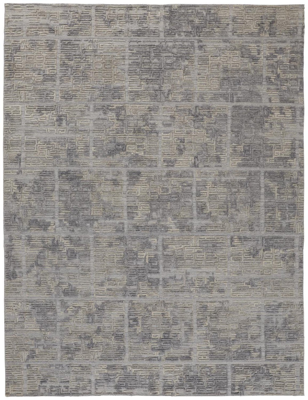 HomeRoots 4' Hand Woven Gray and Ivory Abstract Area Rug – Contemporary Style for Modern Home Décor 4' X 6' 513553