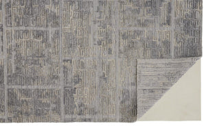 HomeRoots 4' Hand Woven Gray and Ivory Abstract Area Rug – Contemporary Style for Modern Home Décor 4' X 6' 513553