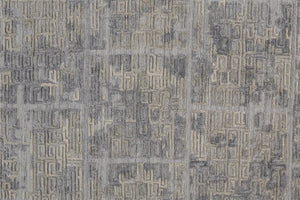 HomeRoots 4' Hand Woven Gray and Ivory Abstract Area Rug – Contemporary Style for Modern Home Décor 9' X 12' 513556
