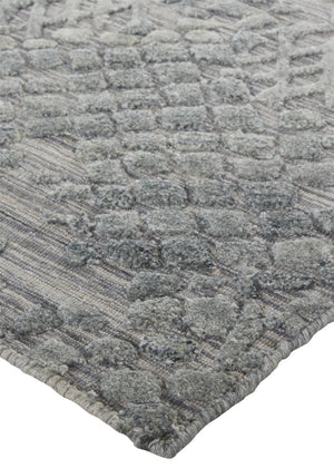 HomeRoots 5' Gray Abstract Hand-Woven Area Rug - Unique Artisan Craftsmanship for Modern Décor and Comfort 5' X 8' 513563