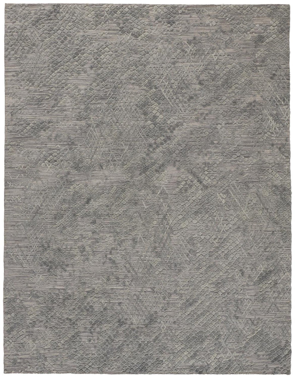 HomeRoots 5' Gray Abstract Hand-Woven Area Rug - Unique Artisan Craftsmanship for Modern Décor and Comfort 12' X 15' 513569