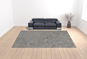 HomeRoots 5' Gray Abstract Hand-Woven Area Rug - Unique Artisan Craftsmanship for Modern Décor and Comfort 12' X 15' 513569