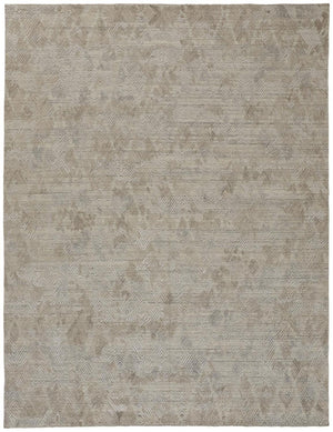 HomeRoots 4' Taupe and Gray Abstract Hand Woven Area Rug - Artisan Crafted for Comfort and Style in Any Room 5' X 8' 513572