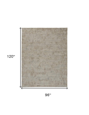 HomeRoots 4' Taupe and Gray Abstract Hand Woven Area Rug - Artisan Crafted for Comfort and Style in Any Room 8' X 10' 513573