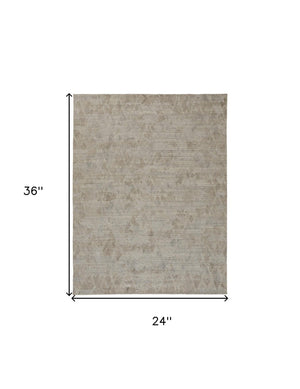 HomeRoots 4' Taupe and Gray Abstract Hand Woven Area Rug - Artisan Crafted for Comfort and Style in Any Room 2' X 3' 513579