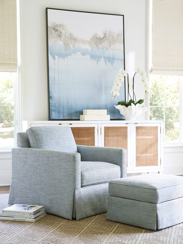 Lexington Barclay Butera Beach Club Ottoman - Elegant Upholstered Seating With Ultra Down Cushion, Tailored For Style And Comfort   5135-44-40