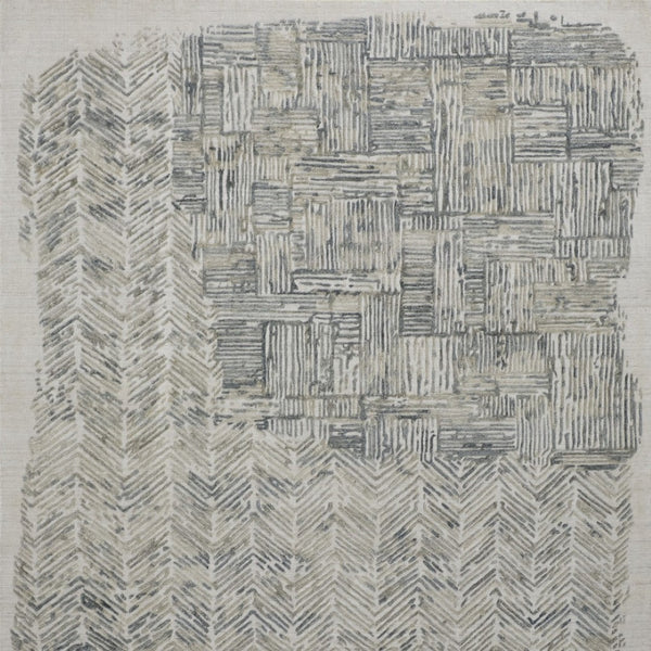 HomeRoots 4' Hand-Woven Blue and Ivory Abstract Area Rug for Modern Coastal Living - Unique Artisan Design 10' X 14' 513602