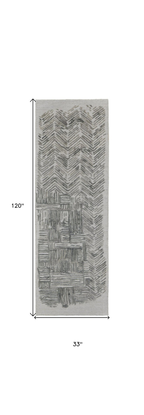 HomeRoots 4' Hand-Woven Blue and Ivory Abstract Area Rug for Modern Coastal Living - Unique Artisan Design 10' Runner 513603