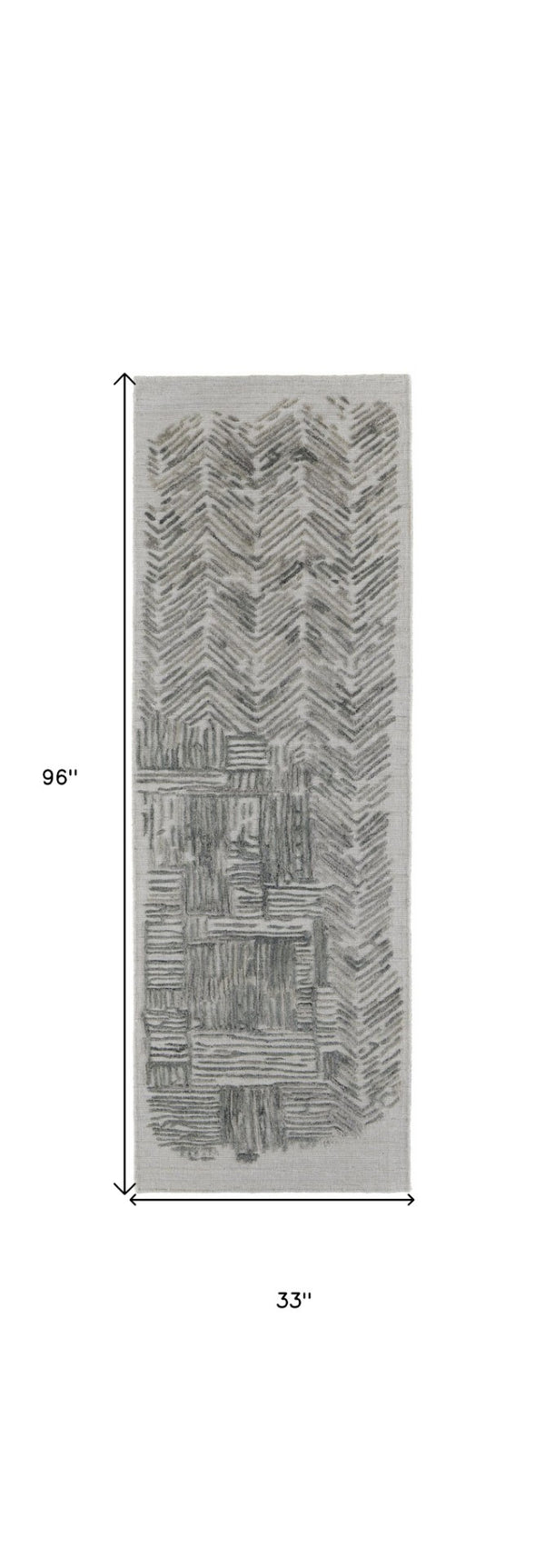 HomeRoots 4' Hand-Woven Blue and Ivory Abstract Area Rug for Modern Coastal Living - Unique Artisan Design 8' Runner 513604