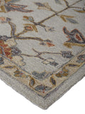 Homeroots 4' X 6' Gray And Gold Wool Floral Tufted Handmade Stain Resistant Area Rug Gray,Gold Wool 513649