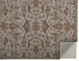 Homeroots 4' X 6' Gray And Gold Wool Floral Tufted Handmade Stain Resistant Area Rug Gray,Gold Wool 513649