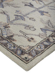 Homeroots 4' X 6' Ivory And Gray Wool Floral Tufted Handmade Stain Resistant Area Rug Ivory,Gray Wool 513655