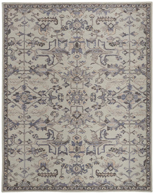 Homeroots 5' X 8' Ivory And Gray Wool Floral Tufted Handmade Stain Resistant Area Rug Ivory,Gray Wool 513656