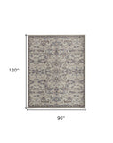 Homeroots 8' X 10' Ivory And Gray Wool Floral Tufted Handmade Stain Resistant Area Rug Ivory,Gray Wool 513657