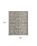 Homeroots 9' X 12' Ivory And Gray Wool Floral Tufted Handmade Stain Resistant Area Rug Ivory,Gray Wool 513658