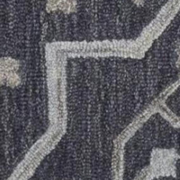 HomeRoots 5' Elegant Blue Gray Floral Hand-Tufted Wool Area Rug - Durable, Stain-Resistant, Unique Design 5' X 8' 513662