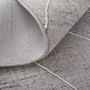 HomeRoots 9' Gray and Ivory Striped Distressed Area Rug - Soft, Durable, and Stain-Resistant for Modern Homes 9' X 12' 513719