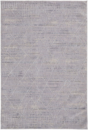 HomeRoots 9' Gray and Ivory Striped Distressed Area Rug - Soft, Durable, and Stain-Resistant for Modern Homes 12' X 15' 513722