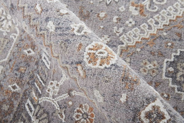 Floral Area Rug Power Loomed Stain Resistant Polyester Blend for Living or Dining Room Accent