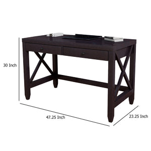 English Elm Desk with Rolling File Cabinet Two Storage Drawers Warm Cocoa Finish Home Office B056P416990