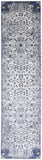 Area Rugs - Elegant Floral Design in Ivory Gray and Blue, Stain Resistant for Lasting Beauty