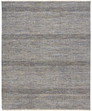 Homeroots 5' X 8' Silver Wool Striped Hand Knotted Area Rug Silver Wool 513876