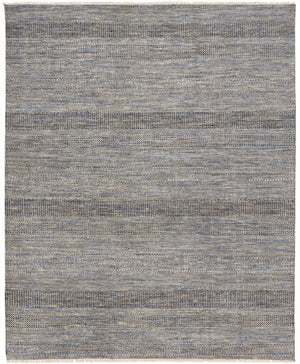 HomeRoots 5' Luxurious Hand-Knotted Wool Shag Area Rug in Silver and Brown – Perfect for Cozy Living Spaces 10' X 13' 513877